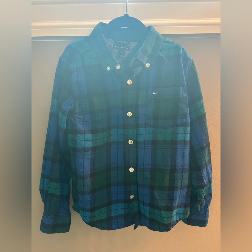 Tommy Hilfiger Classic Plaid Shirt Size 7